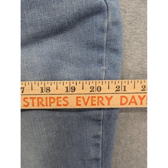 Levis 726 Flare Jeans Womens 34 34x32 Light Wash Distressed High Rise Stretch - Picture 5 of 16